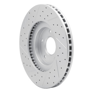 R1 03-05 Nissan Murano Front Right Drilled & Slotted Geo-Carbon Rotor