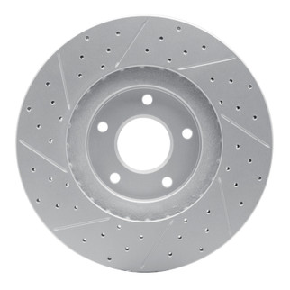 R1 03-05 Nissan Murano Front Right Drilled & Slotted Geo-Carbon Rotor