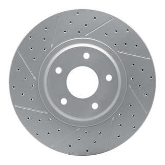 R1 03-05 Nissan Murano Front Left Drilled & Slotted Geo-Carbon Rotor