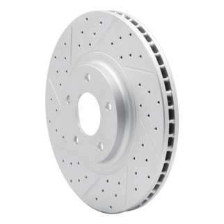 R1 03-05 Nissan Murano Front Left Drilled & Slotted Geo-Carbon Rotor