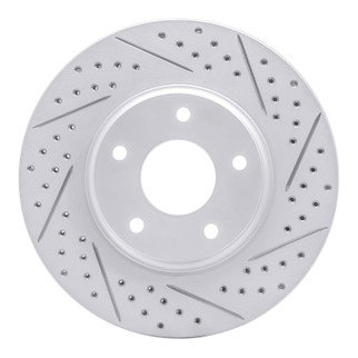R1 02-06 Infiniti I35 Front Right Drilled & Slotted Geo-Carbon Rotor