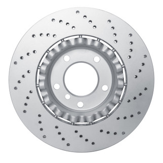 DFC 01-08 BMW 330i Left Front Drilled Hi-Carbon Alloy Geomet Coated Rotor