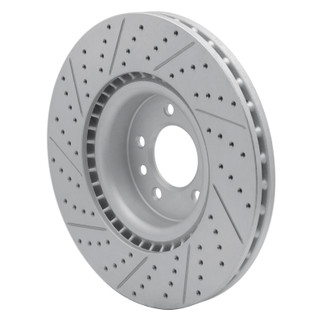 R1 18-24 Land Rover Range Rover Sport Front Right Drilled & Slotted Geo-Carbon Rotor