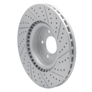 R1 18-24 Land Rover Range Rover Front Left Drilled & Slotted Geo-Carbon Rotor