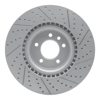 R1 18-24 Land Rover Range Rover Front Left Drilled & Slotted Geo-Carbon Rotor