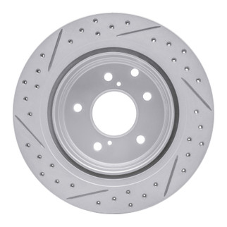 R1 89-96 Nissan 300ZX Turbo Rear Right Drilled & Slotted Geo-Carbon Rotor