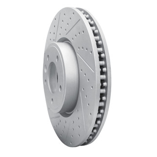 R1 18-20 Land Rover Range Rover Front Left Drilled & Slotted Geo-Carbon Rotor