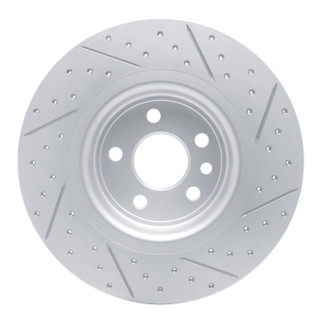 R1 16-19 Land Rover Range Rover Evoque Rear Left Drilled & Slotted Geo-Carbon Rotor
