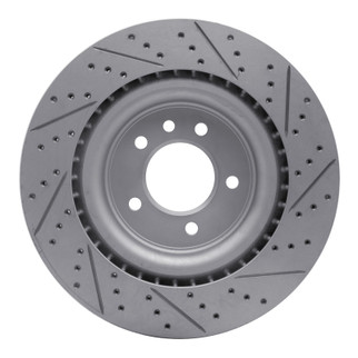 R1 14-24 Land Rover Range Rover Rear Left Drilled & Slotted Geo-Carbon Rotor