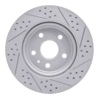R1 10-25 Buick Lacrosse Rear Left Drilled & Slotted Geo-Carbon Rotor