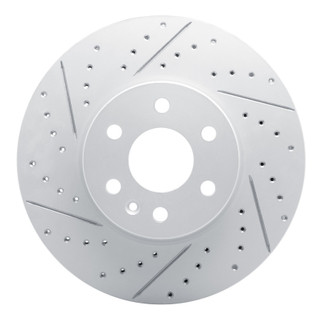 R1 21-22 Chevrolet Colorado Front Left Drilled & Slotted Geo-Carbon Rotor