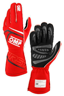 OMP FIRST GLOVES FIA 8856-2018 MY2025 BLACK / FLUO YELLOW SZ M