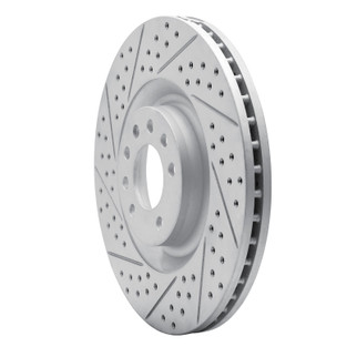 R1 08-11 Saab 9-3 Front Left Drilled & Slotted Geo-Carbon Rotor