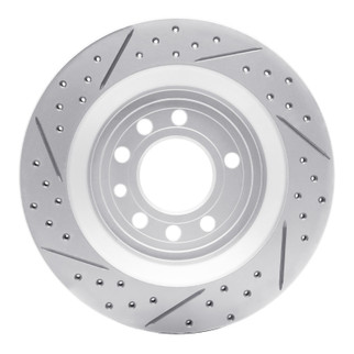 R1 08-11 Saab 45903 Rear Right Drilled & Slotted Geo-Carbon Rotor