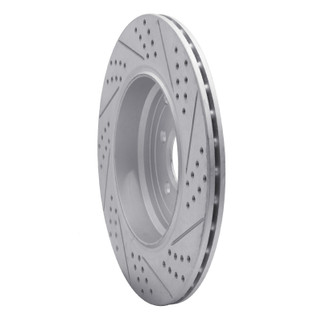 R1 10-13 Land Rover Range Rover Sport Rear Left Drilled & Slotted Geo-Carbon Rotor