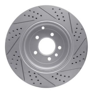 R1 10-13 Land Rover Range Rover Sport Rear Left Drilled & Slotted Geo-Carbon Rotor
