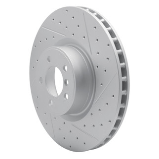 R1 10-12 Land Rover Range Rover Front Right Drilled & Slotted Geo-Carbon Rotor