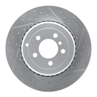 R1 10-12 Land Rover Range Rover Rear Right Drilled & Slotted Geo-Carbon Rotor