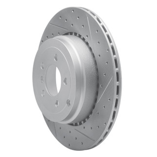 R1 10-12 Land Rover Range Rover Rear Right Drilled & Slotted Geo-Carbon Rotor