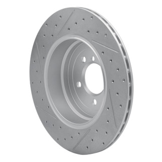 R1 10-12 Land Rover Range Rover Rear Right Drilled & Slotted Geo-Carbon Rotor