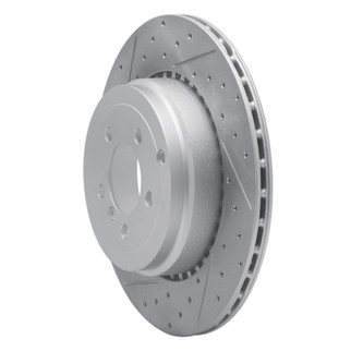 R1 10-12 Land Rover Range Rover Rear Left Drilled & Slotted Geo-Carbon Rotor