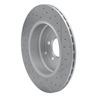 R1 10-12 Land Rover Range Rover Rear Left Drilled & Slotted Geo-Carbon Rotor
