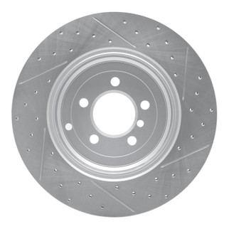 R1 10-12 Land Rover Range Rover Rear Left Drilled & Slotted Geo-Carbon Rotor