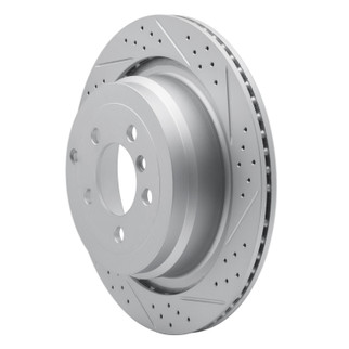 R1 06-12 Land Rover Range Rover Rear Right Drilled & Slotted Geo-Carbon Rotor