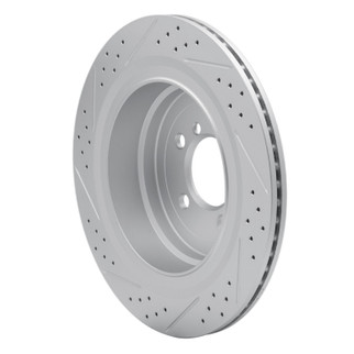 R1 06-12 Land Rover Range Rover Rear Right Drilled & Slotted Geo-Carbon Rotor