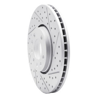 R1 03-11 Cadillac Bls (Mexico) Front Right Drilled & Slotted Geo-Carbon Rotor