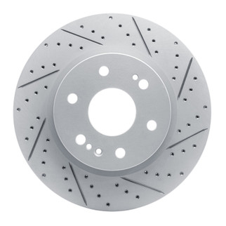 R1 19-26 Cadillac Escalade Front Right Drilled & Slotted Geo-Carbon Rotor