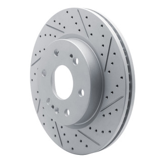 R1 19-26 Cadillac Escalade Front Right Drilled & Slotted Geo-Carbon Rotor