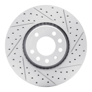 R1 99-10 Chevrolet Astra (Mexico) Front Right Drilled & Slotted Geo-Carbon Rotor