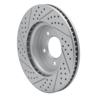 R1 05-07 Land Rover Lr3 Front Right Drilled & Slotted Geo-Carbon Rotor