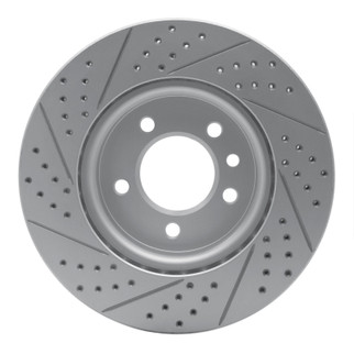 R1 05-07 Land Rover Lr3 Front Right Drilled & Slotted Geo-Carbon Rotor