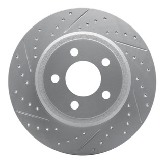 R1 99-10 Saab 9-5 Rear Left Drilled & Slotted Geo-Carbon Rotor