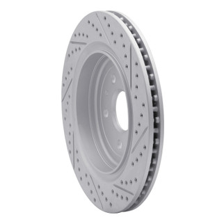 R1 16-24 Cadillac Ats Rear Left Drilled & Slotted Geo-Carbon Rotor
