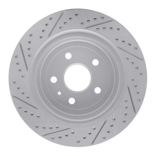 R1 16-24 Cadillac Ats Rear Left Drilled & Slotted Geo-Carbon Rotor