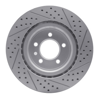 R1 05-09 Land Rover Lr3 Front Right Drilled & Slotted Geo-Carbon Rotor