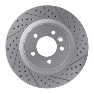 R1 05-09 Land Rover Range Rover Sport Front Left Drilled & Slotted Geo-Carbon Rotor