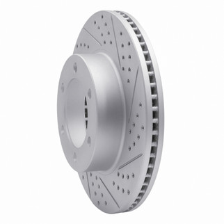R1 00-07 Toyota Tundra Front Right Drilled & Slotted Geo-Carbon Rotor