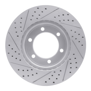 R1 00-07 Toyota Tundra Front Right Drilled & Slotted Geo-Carbon Rotor
