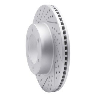 R1 00-07 Toyota Sequoia Front Left Drilled & Slotted Geo-Carbon Rotor