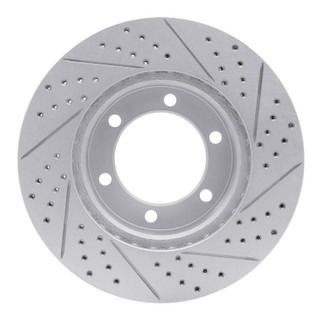 R1 00-07 Toyota Sequoia Front Left Drilled & Slotted Geo-Carbon Rotor