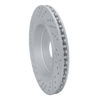 R1 14-19 Chevrolet Corvette Rear Right Drilled & Slotted Geo-Carbon Rotor