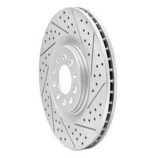R1 00-06 Audi TT Front Right Drilled & Slotted Geo-Carbon Rotor