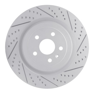 R1 09-24 Cadillac Cts Rear Left Drilled & Slotted Geo-Carbon Rotor