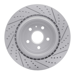 R1 09-24 Cadillac Cts Rear Left Drilled & Slotted Geo-Carbon Rotor