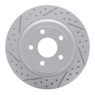R1 08-10 Chevrolet Cobalt Rear Right Drilled & Slotted Geo-Carbon Rotor