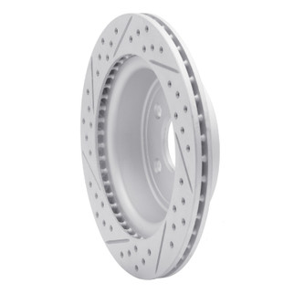 R1 08-10 Chevrolet Cobalt Rear Right Drilled & Slotted Geo-Carbon Rotor